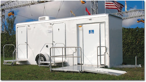 ADA Wheelchair Accessible Bathroom Trailer Rental in Massachusetts